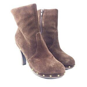 Venus Brown Suede Studded Boots - Size‎ 9